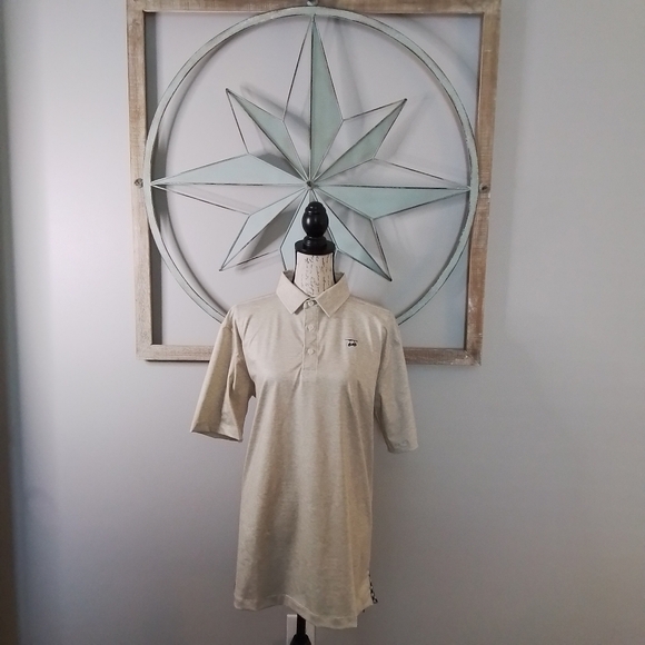 Bald Head Blues Albatross Performance Golf Polo Heather Sand Dollar - L - Picture 6 of 15